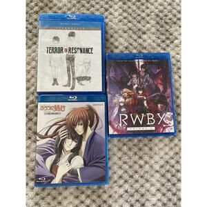 Lot of 3 Anime Rurouni Kenshin Meiji Kenkaku , Terror In Resonance RWBY Vol. 5